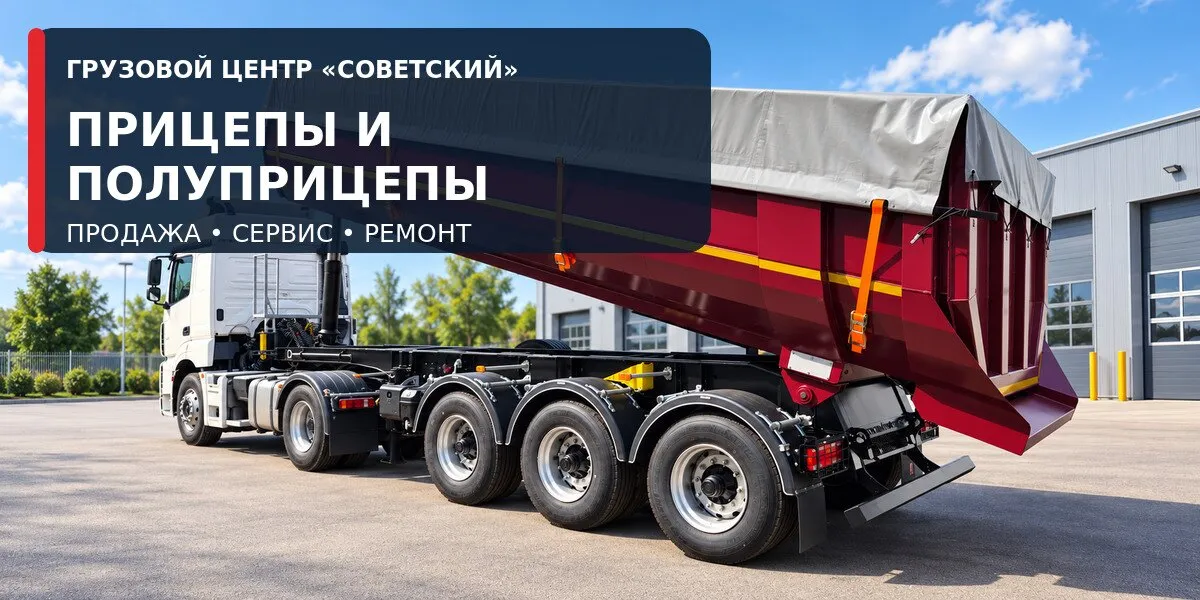Продажа прицепов и полуприцепов с последующим обслуживанием и ремонтом в Грузовом центре «Советский» в Вологде.